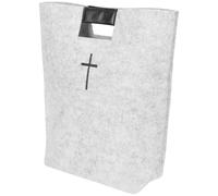 INOOMP Large Capacity Felt Bible Tote Bag with Sturdy Construction and Convenient to Carry for School and Business Use, Unique Cross Pattern Design Handbag for Men and Church People