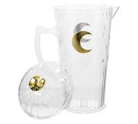 INOOMP Large Capacity Water Pitcher with Lid Pet Moon Pattern Carafe for Home and Parties Versatile Use Sturdy Design Adds Style and Personality to Beverage Serving