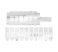 INOOMP Large Number Stencil Painting Mold Iron Stencil for Businesses and Experienced Artists Silver Creative Design with Edges and Versatile Font Styles for Lettering and Numbering