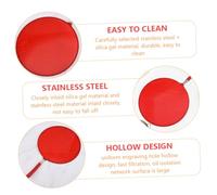 INOOMP Large Silicone Oil Strainer with Stainless Steel Ring Heat-Resistant Kitchen Tool for Splatter Guard and Cooling Mat Steam-Permeable Non-Slip Drain Board to Prevent Hot Oil Splash