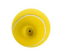 INOOMP Latex Tennis Shape Dog Chew with Sound Interactive Pet for Dogs Yellow Sturdy Material that Prevents Biting Other Things and Cleans Teeth and Playtime