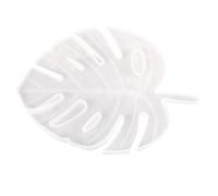 INOOMP Leaf Coaster Mold Silicone Mould with Irregular Lace Design White Smooth Round Easy to Demould Not Hurt Skin for DIY Crafts Making