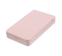 INOOMP LED Eyelash Holder Case with LED Mirror Rose Gold Makeup Organizer Compact Plastic Cosmetic Storage Box for Travel and Vanity Use
