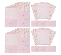 INOOMP Letter Writing Paper Envelope Set A5 Size Floral Animal Design Decorative Stationery Paper Kit with Lined Sheets and Matching Envelopes for Personal Correspondence and Invitations