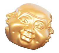 INOOMP Lifelike Four Faces Buddha Head Resin Craft Statue for Home and Office Decor Symbolizing Joy Anger Sorrow Pleasure Elegant Desktop Decoration Unique Shelf Ornament for Collectors