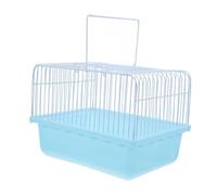 INOOMP Lightweight Portable Plastic Bird Cage with Transparent Window for Lovebirds Parakeets Small Animals Multi Functional Travel Carrier and Indoor Habitat Comfortable Secure Pairing