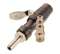 INOOMP Locking Tire Chuck Inflation Nozzle for Car and Bike, German Type Air Compressor Adapter with High-Hardness Brass and Iron, Compact Portability and Precise Inflation