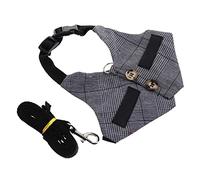 INOOMP Lovely Bunny Vest and Leash and Cats Gentleman Style with Button Decor Material for Daily Walks and Weekend Parties