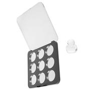 INOOMP Magnetic Empty Eyeshadow Palette Case with Mirror, Holds 9 Refillable 26.5mm round Metal Pans, Portable DIY Makeup Compact for Daily Use and Purse, Sl lack Plastic and Metal