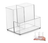INOOMP Makeup Brush Storage Box Desktop Makeup Holder for Vanity Table Skincare Organizer Bathroom Organizer