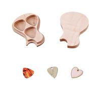 INOOMP Maple Wood Guitar Pick Holder Set with 3 Picks L813