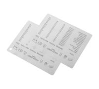 INOOMP Measure Chart Kitchen Conversion Magnet Stainless Steel 2Pcs Magnetic Kitchen Conversion Chart Magnet for Baking Use