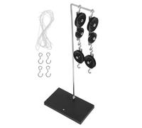 INOOMP Mechanical Experiment Pulley Block with Galvanized Mounted Base for Physics Teaching Precision-engineered Pulley System for Middle School Science Kits Accurate Force and