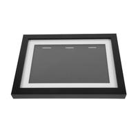 INOOMP Medal Display Frame with Wall Mounting for Marathon Runners and Soft Padding inside Black Glass and Wood Material Modern Minimalist Style Medal Holder Display Case