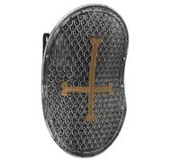 INOOMP Medieval Knight Shield Comfortable with Reinforced Edge with Cross Design , Plastic Renaissance Roman Soldier Shield Prop for Adults for Halloween and Stage Performances
