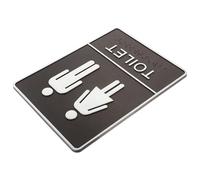 INOOMP Men and Women Toilet Sign for Restroom, Self-adhesive Abs Material with Easy Installation, Washroom Door Symbol Guide Suitable for Homes and Parking Lots
