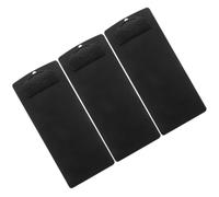INOOMP Menu Bill Clipboards ABS Resin 3pcs Black Clipboards with Writing Support and Paper Clamping Function, Portable for Office and Logistics Use, for Papers and Memos