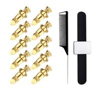 INOOMP Metal Hair Parting Selecting Ring Multi-function Hair Sectioning Tool Made of Sturdy Metal for Hairdressing and Cosplay Use
