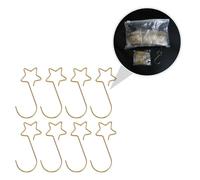 INOOMP Metal Hangers Star Shape Hooks 60Pcs Sturdy Multi-Functional Xmas Hanging Hooks for Christmas Decoration Indoor and Outdoor Use