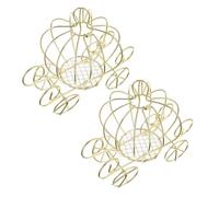 INOOMP Metal Pumpkin Candy Box Carriage Shape for Wedding Birthday Shower Candy Holder and Festive Party Use