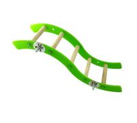 INOOMP Mini Acrylic Wavy Ladder for Parrots and Squirrels Colorful Small Pet Climbing Easy-clean Hamster Playground Accessory for Small Furry Animals Fun Resting Spot and Idea