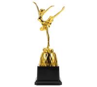 INOOMP Mini Ballet Dance Trophy Award in Gold Plastic with Elegant Dancer Figure for Dance Festivals and Competition Winners