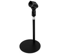 INOOMP Mini Microphone Stand for Desk Adjustable Telescopic Feature Sturdy round Base Portable Microphone Support for Home Studio Use