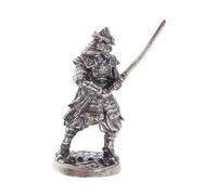 INOOMP Miniature Samurai Ornament Samurai Figure Statue in Cupronickel Golden Artistic Japanese Bushido Decor for Home or Office Collectible Figurine