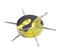 INOOMP Multi-functional Nail Art Dotting Pen Set with Acrylic Tips Black and Yellow Nail Painting for Manicure and Clay Suitable for Diy and Pottery Carving