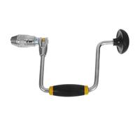 INOOMP Multifunctional 12-inch 4-jaw Hand Crank Drill Brace Steel Manual Drill for Woodworking Crafting Supplies and Metal Punch Tool with Center Punch, Suitable for Carpenters