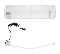 INOOMP Multifunctional Acrylic Fish Tank Filter Box with Pump, External Hanging Aquarium Filtration System, Six-compartment Quiet Water Purifier for Home and Office Aquariums