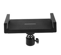 INOOMP Music Stand Phone Clip 4.6'' to 10'' - Plastic Black Support Holder with Clamp for Microphone Bracket Placing Devices While Reading Musical Scores Easily(Black)