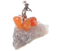 INOOMP Natural Amethyst Cluster and Artistic Display Random Color Miner Figurine Ornament Featuring Healing Properties for Home Decorations for Garden Path Decoration or Fishbowl Display