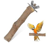INOOMP Natural Wood Bird Perch Stand 10cm Length, 1.5-2.5cm Diameter Wooden Perches Platform for Cage, Parrot and Budgie Cage Accessories, Bird Climbing and Chewing Branch