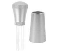 INOOMP Needle Distributor Espresso Tool Set Stainless Steel Coffee Powder Distribution and Clump Breaking Tool with Base Ergonomic Design Convenient Storage for Home Coffee Station