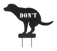 INOOMP No Pooping Dog Sign Dog Black Yard Sign with Stake Iron Dog Dont Poo Pee Signs Keep Your Dog Off Grass Notice for Outdoor Lawn and Garden