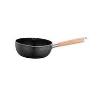 INOOMP Non Stick Maifan Stone Frying Pan Japanese Style Multi Function Skillet with Heat Resistant Wooden Handle for Quick Cooking and Easy Cleaning at Home