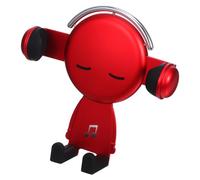 INOOMP Novelty Car Phone Holder Air Vent Mount Bracket for Mobile Phone Strong Mount 360-degree Rotation Abs Material Cartoon Style Car Navigation Red