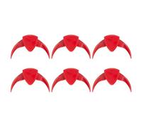 INOOMP Nut Crackers Melon Scissors 6Pcs Red Plastic Sheller Set for Melon Seeds and Pine Nuts Easy Fruit Peeling Tool for Kitchen Use