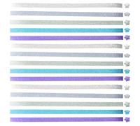 INOOMP Origami Paper Stars Glitter Strips DIY Kit Rhinestone Blue Gradient Paper for Boys and and Creative Handmade Crafts