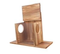 INOOMP Outdoor Squirrel Feeder Hanging Hamster Feeding Box Garden Storage Holder for Nuts and Food Creative Design to Attract Squirrels and Birds Reusable Natural Material for Backyard