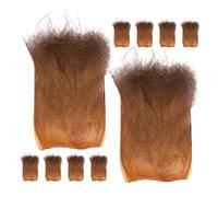 INOOMP Palm Tree Bark Slices 10pcs Natural Palm Fiber Sheet Brown