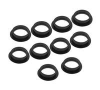 INOOMP Parking Sensor Sealing Ring Black 10pcs and Rear Bumper Ring Rubber Material, Shields from External Damage and Resists Aging for Reversing Radar Probe Suitable for Vehicles