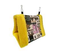 INOOMP Parrot Bed Bird Nest Warm Thicken Triangle Hanging Sleeping Bed Canvas and Plush for Small Pets, Canary, Stairs and Door