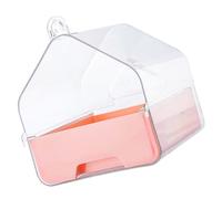 INOOMP Parrot Bird Bath Tub Transparent Hanging Drawer Style Cage Bathtub for Parakeets and Small Birds Space-saving External Mount Design Easy to Clean Travel Friendly