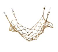INOOMP Parrot Climbing Net with Hooks Safe Natural Rope for Small Birds and Pets Encourages Exercise and Coordination Easy to Install Cage Hang for Parakeets Cockatiels Parrots