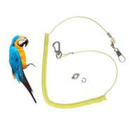 INOOMP Parrot Training Rope with Anti-bite Elastic Bird Leash and Claw Ring Flying Harness for Outdoor Use Easy Wear Harness for Safe Parrot Flight Practice Random Color