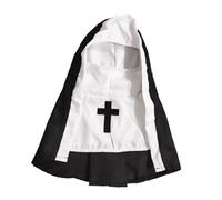INOOMP Pet Cosplay Nun Costume for Dogs and Cats Funny Dress up Outfit for Halloween Parties and Photoshoots Comfortable for Easy Movement