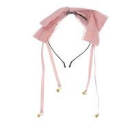 INOOMP Pink Lace Bow Hairband for Women, Comfortable to Wear with Elegant Delicate Appearance, Holds Tightly without Hurting Hair, for Daily and Party Use