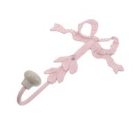 INOOMP Pink Metal Bow-Knot Wall Hook, Small Decorative Bow Hanging Hook for Coats Hats Towels Scarves Bags, French Style Bow Room and Bathroom Storage Organizer